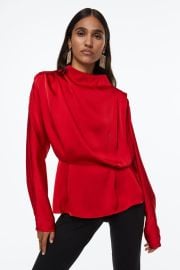 Satin Blouse - Red - Ladies HampM US at H&M